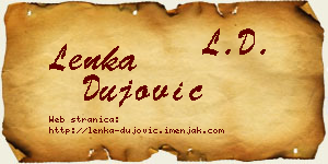 Lenka Dujović vizit kartica